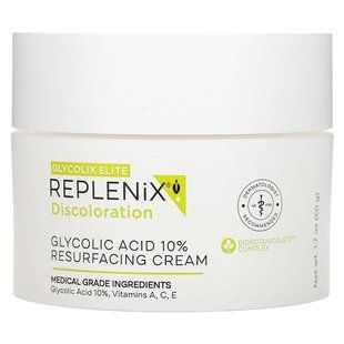 Replenix, від знебарвлення, 10 %-вий крем для відновлення шкіри з гліколевою кислотою, без ароматизаторів, 50 г (1,7 унції)