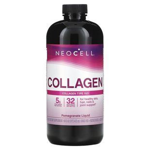 Коллаген 1 и 3 типа, Collagen Type 1&3 Liquid, NeoCell, жидкий, концентрат граната, 473 мл купить в Киеве и Украине