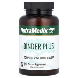 Сорбент для підтримки детоксикації та виведення токсинів NutraMedix (Binder Plus) 120 капсул