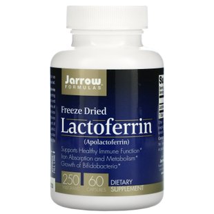 Лактоферрин, Lactoferrin, Jarrow Formulas, 250 мг, 60 капсул купить в Киеве и Украине