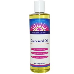 Масло виноградных косточек Heritage Store (Grapeseed Oil) 240 мл купить в Киеве и Украине