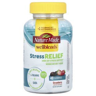 Nature Made, Wellblends&trade;, Stress Relief Gummies, Strawberry, 40 Gummies купить в Киеве и Украине