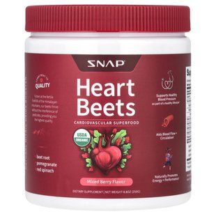 Snap Supplements, Heart Beets, Mixed Berry, 8.8 oz (250 g) купить в Киеве и Украине