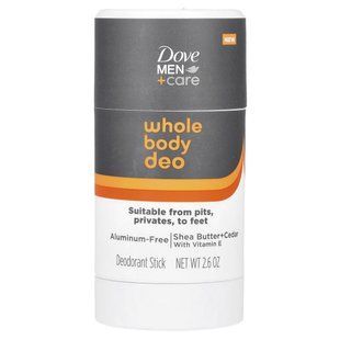 Dove, Men + Care, Whole Body Deo, Deodorant Stick, Shea Butter + Cedar with Vitamin E, 2.6 oz купить в Киеве и Украине