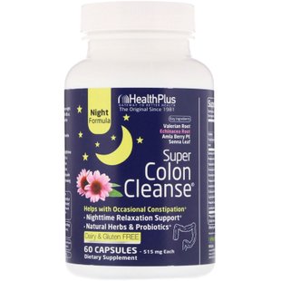 Средство для ночной очистки кишечника Health Plus (Super Colon Cleanse Night) 90 капсул купить в Киеве и Украине