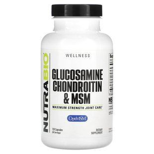 NutraBio, Glucosamine Chondroitin & MSM, 120 Capsules купить в Киеве и Украине