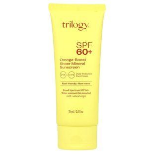 Trilogy, Omega-Boost Sheer Mineral Sunscreen, SPF 60+, 2.5 fl oz (75 ml) купить в Киеве и Украине