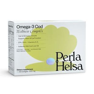 Омега-3 из печени трески с витаминами А и D3 Perla Helsa (Omega-3 Cod Liver Oil) 500 мг 120 капсул купить в Киеве и Украине