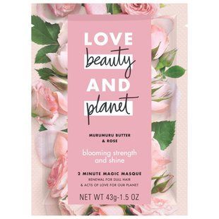 2-минутная волшебная маска, масло мурумуру и роза, 2 Minute Magic Masque, Murumuru Butter & Rose, Love Beauty and Planet, 43 г купить в Киеве и Украине