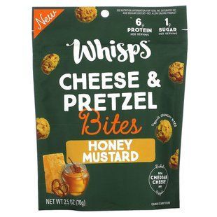Whisps, шматочки з сиром і кренделями, мед і гірчиця, 70 г (2,5 унції)