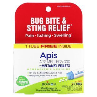 Boiron, гранули Apis Meltaway, 3 тюбики по 80 гранул