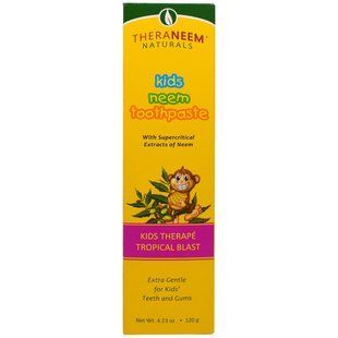 TheraNeem Naturals, Kids Therap&eacute;, Kids Neem Toothpaste, Tropical Blast, Organix South, 120 g
