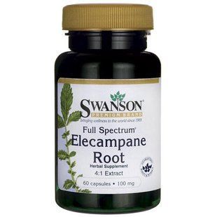 Корень девясила (4: 1), Full Spectrum Elecampane Root (4:1), Swanson, 100 мг, 60 капсул купить в Киеве и Украине