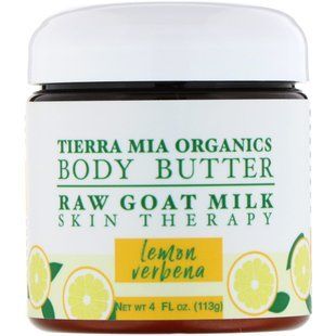 Масло для тела, сырое козье молоко, терапия для кожи, лимонная вербена, Tierra Mia Organics, 4 жидких унции (113 г) купить в Киеве и Украине