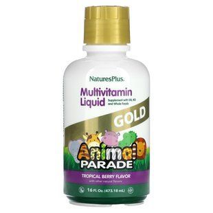 Жидкие детские мультивитамины тропический вкус Natures Plus (Animal Parade Gold) 473 мл купить в Киеве и Украине