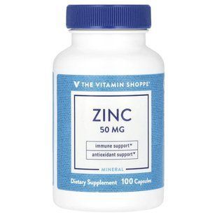 The Vitamin Shoppe Zinc 50 mg 100 capsules