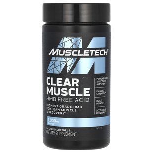 Muscletech, Clear Muscle, HMB, вільна кислота, 84 капсули з рідиною
