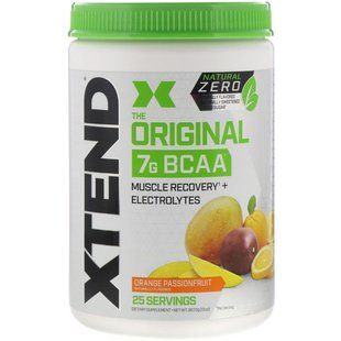 Original 7G BCAA, Natural Zero, Orange Passionfruit, 367.5 g