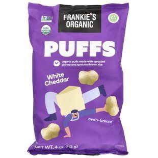 Frankie's Organic, Puffs, White Cheddar, 4 oz (113 g) купить в Киеве и Украине
