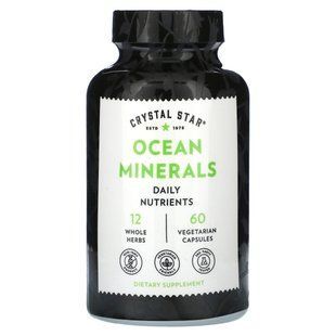 Crystal Star, Ocean Minerals, 60 вегетаріанських капсул