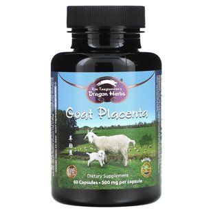 Козья плацента, Dragon Herbs, 500 мг, 60 капсул купить в Киеве и Украине