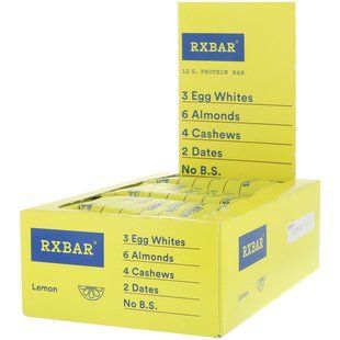 Протеиновый батончик, лимон, RXBAR, 12 батончиков, 52 г каждый купить в Киеве и Украине