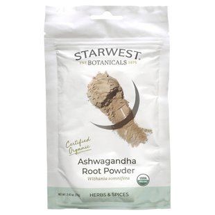 Starwest Botanicals, Organic Ashwagandha Root Powder, 2.47 oz (70 g) купить в Киеве и Украине