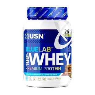Blue Lab 100% Whey Premium Protein USN 908 g caramel chocolate купить в Киеве и Украине