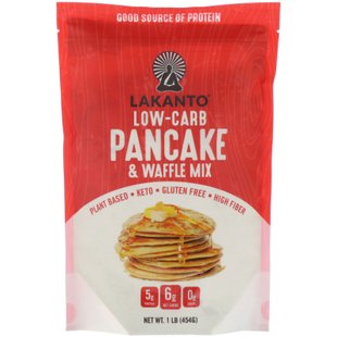 Блин с низким содержанием углеводов и вафельный микс, Low-Carb Pancake & Waffle Mix, Lakanto, 454 г купить в Киеве и Украине