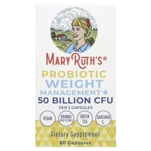 MaryRuth Organics, Пробіотична вага + управління, 50 мільярдів, 60 капсул