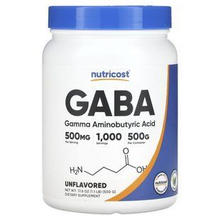 Nutricost, GABA, Unflavored, 17.6 oz (500 g) купить в Киеве и Украине