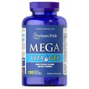 Детокс і очищення організму, Мега Віта Гель, Mega Vita Gel, Puritan's Prideг, 120 капсул