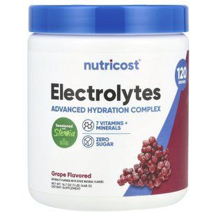 Nutricost, Electrolytes, Advanced Hydration Complex, Grape, 1 lb (468 g) купить в Киеве и Украине
