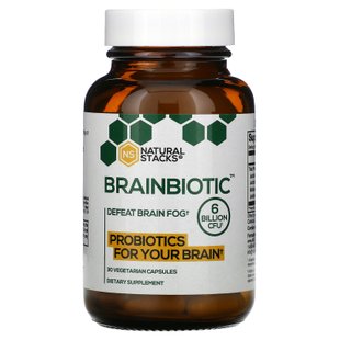 Natural Stacks, Brainbiotic, 6 миллиардов КОЕ, 30 вегетарианских капсул купить в Киеве и Украине