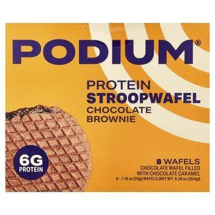 Podium Nutrition, протеїн, шоколадне брауні, 8 вафель по 33 г (1,16 унції)