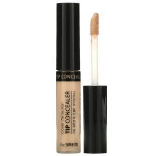 The Saem, Cover Perfection, Tip Concealer, SPF 28 PA++, 1.25 Light Beige, 0.23 oz