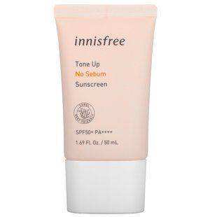 Innisfree, Тонизирующее солнцезащитное средство без кожного сала, SPF50 + PA ++++, 1,69 жидких унций (50 мл) купить в Киеве и Украине