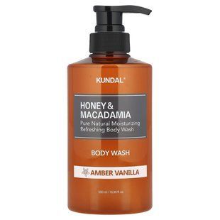 Kundal, Honey & Macadamia Body Wash, Amber Vanilla, 16.9 fl oz (500 ml) купить в Киеве и Украине
