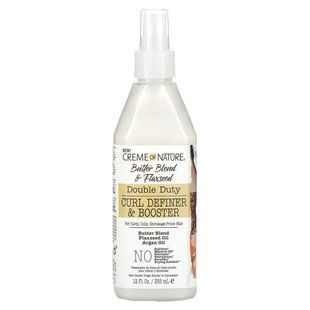 Creme Of Nature, Butter Blend & Flaxseed, Double Duty, Curl Definer & Booster, 12 fl oz (355 ml) купить в Киеве и Украине
