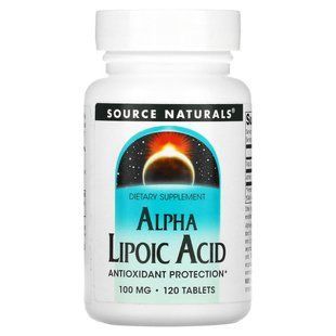 Альфа-липоевая кислота Source Naturals (Alpha Lipoic Acid) 100 мг 120 таблеток купить в Киеве и Украине
