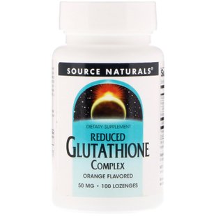 Комплекс восстановленного глутатиона, со вкусом апельсина, Glutathione Complex, Reduced, Source Naturals, 50 мг, 100 леденцов купить в Киеве и Украине