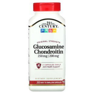 Глюкозамин Хондроитин 21st Century (Glucosamine Chondroitin) 250 мг/200 мг 200 капсул купить в Киеве и Украине