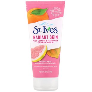 Скраб для тела Radiant Skin «Розовый лимон и оранжевый мандарин», St. Ives, 170 г купить в Киеве и Украине