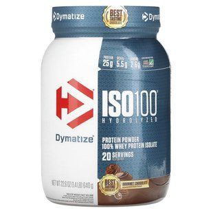 Dymatize, ISO100&reg; Hydrolyzed, 100% Whey Protein Isolate, Gourmet Chocolate, 1.4 lb (640 g)