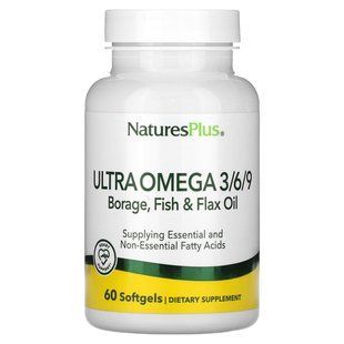 NaturesPlus, Ultra Omega 3/6/9, 60 Softgels купить в Киеве и Украине
