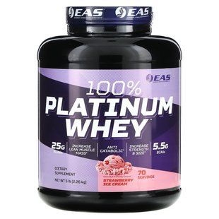 EAS, 100% Platinum Whey, Strawberry Ice Cream , 5 lb (2.26 kg)