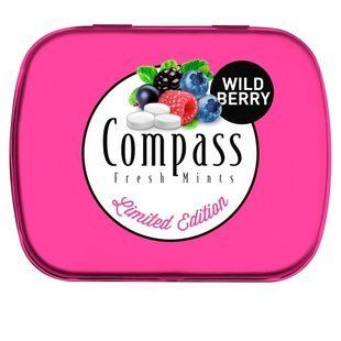 Леденцы дикие ягоды без сахара Compass Wild Berry 14 г купить в Киеве и Украине