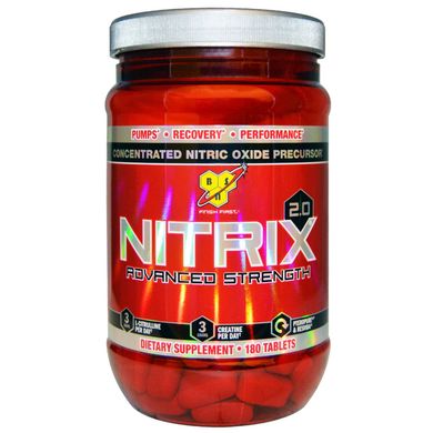 Концентрований попередник оксиду азоту BSN (Nitrix 2.0 Concentrated Nitric Oxide Precursor) 180 таблеток