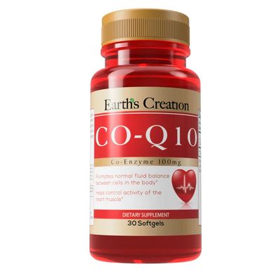 Коензим Q10 Earth`s Creation (Co-Q10) 100 мг 30 капсул
