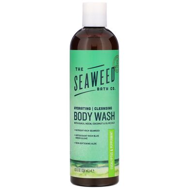 Гель для душа на основі диких водоростей евкаліпт і перцева м'ята зволожуючий очищуючий The Seaweed Bath Co. (Body Wash) 354 мл